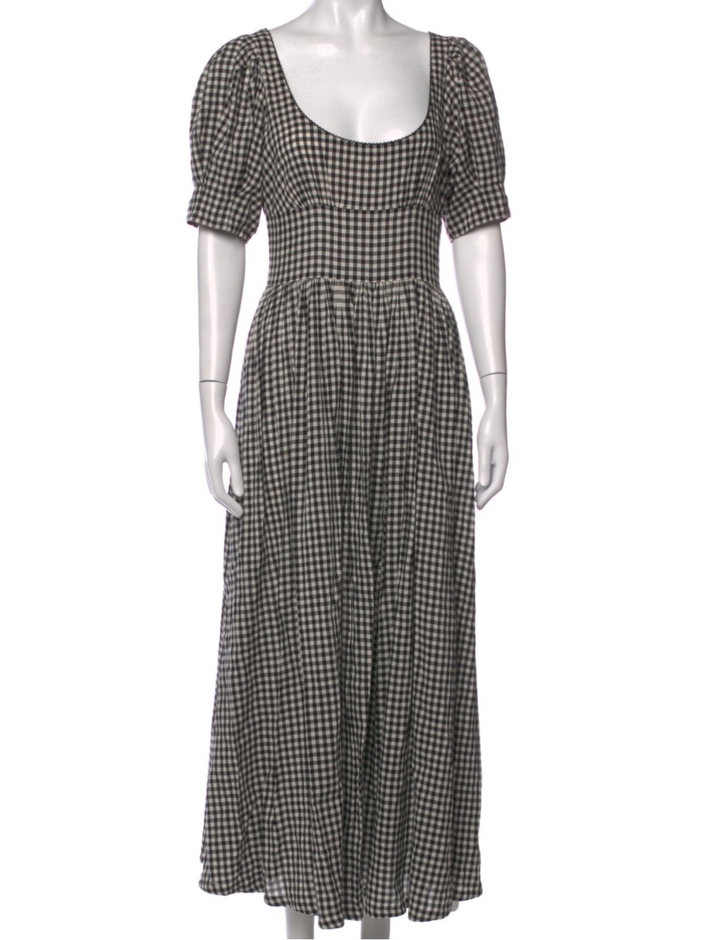 Doen Kennedy plaid babydoll maxi dress